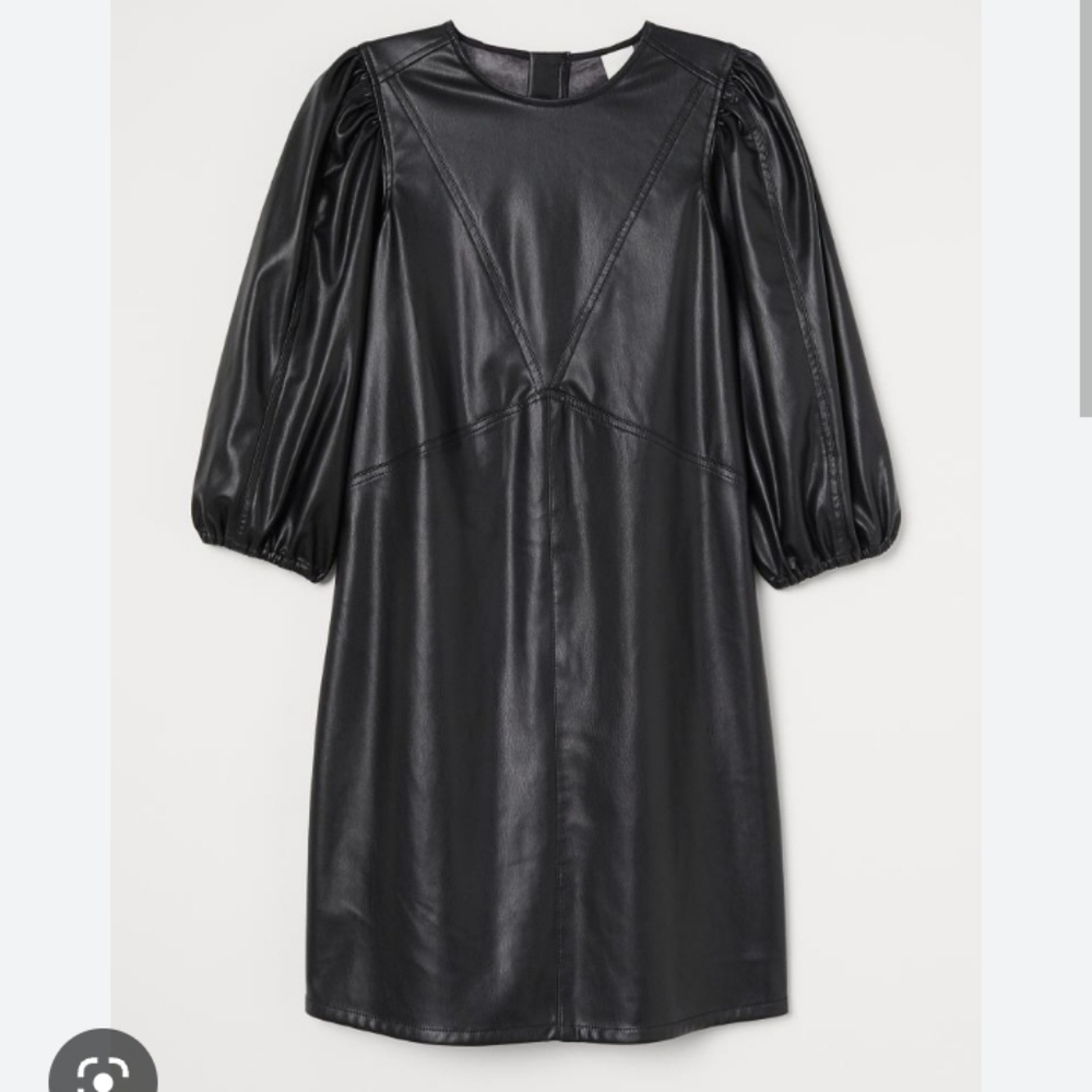 Faux Leather black dress from H&M